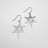 Midi Christmas Star earrings in Silver