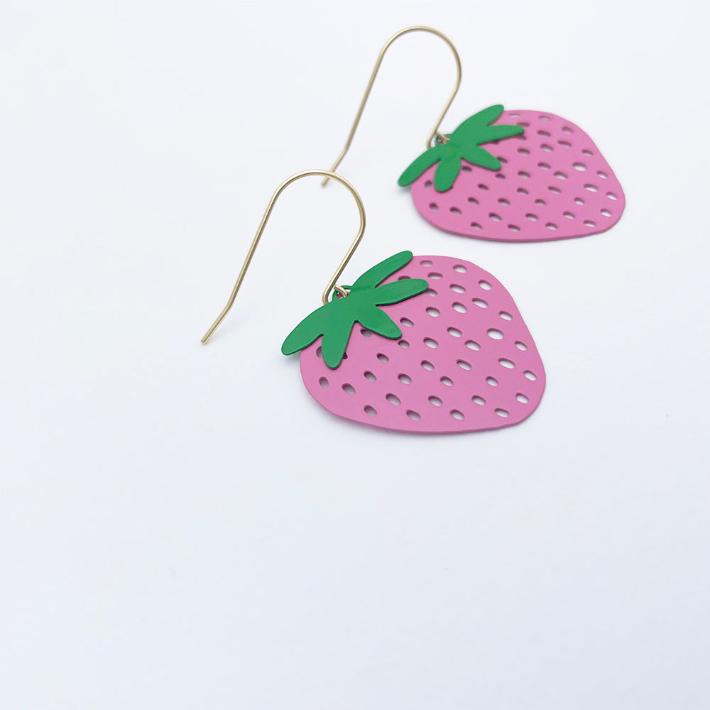 Strawberry Dangles in Pink