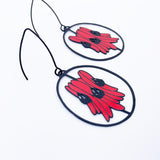 Midi Sturt Desert Pea Earrings in Red/Black