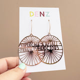 Supercali Expialidocious earrings in Rose Gold