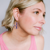 Midi Love Swallow earrings in Blue/Red