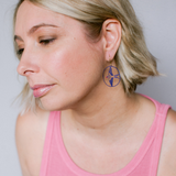 Midi Love Swallow earrings in Blue/Red