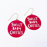 Sweet Baby Cheeses earrings in Red