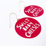 Sweet Baby Cheeses earrings in Red