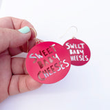 Sweet Baby Cheeses earrings in Red