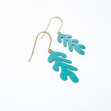 Mini Matisse Shape earrings in Teal