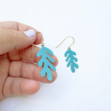 Mini Matisse Shape earrings in Teal