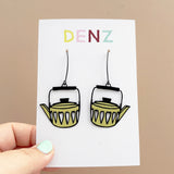 Scandi Teapot earrings in Buttermilk