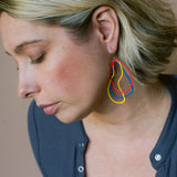 Tri Shape dangle earrings in Primarys
