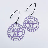 Midi Woke AF earrings in Purple