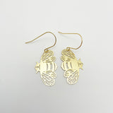 Mini Bee Dangles in Gold