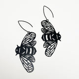 Bee earrings in Black