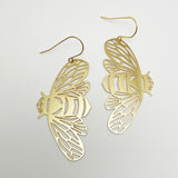 Bee earrings in Gold