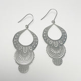 Mandala earrings in Silver