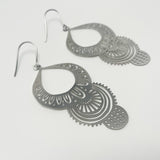 Mandala earrings in Silver